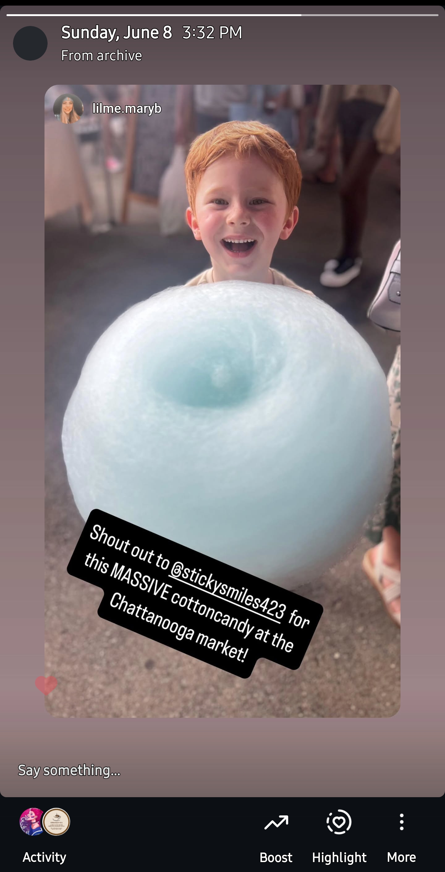 Instagram shoutout for Sticky Smiles